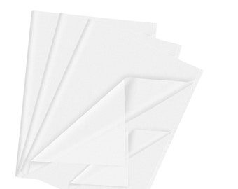 White tissue paper for crafts, decorating, gift wrapping, paper for flowers, white tissue paper 35 x 50 cm in various quantities