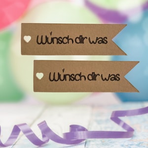Etiqueta de regalo Pide un deseo / Etiqueta de regalo Cumpleaños / Decoración de mesa / Cumpleaños / Boda / Regalos para invitados / Colega / Boda /