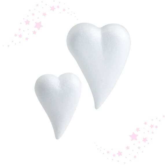 Styrofoam Hearts in Teardrop Shape Different Sizes 8/12 Cm for Crafts, for  Mosaic, for Decorating, as Decoration for Weddings, Christmas, 