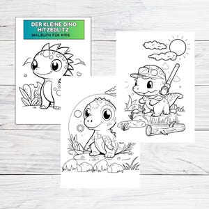 Coloring book for children the little dragon Heat Lightning to color in, coloring book PDF for download 7 pages with the little dragon, children&#39;s coloring book,