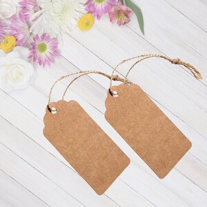 Etiquetas de presente feitas de papel kraft em branco para escrever, etiquetas de presente de casamento, presentes, caseiro, presentes, papel kraft