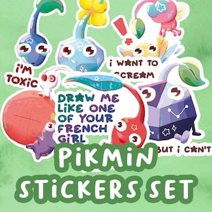 Pikmin Stickers Set