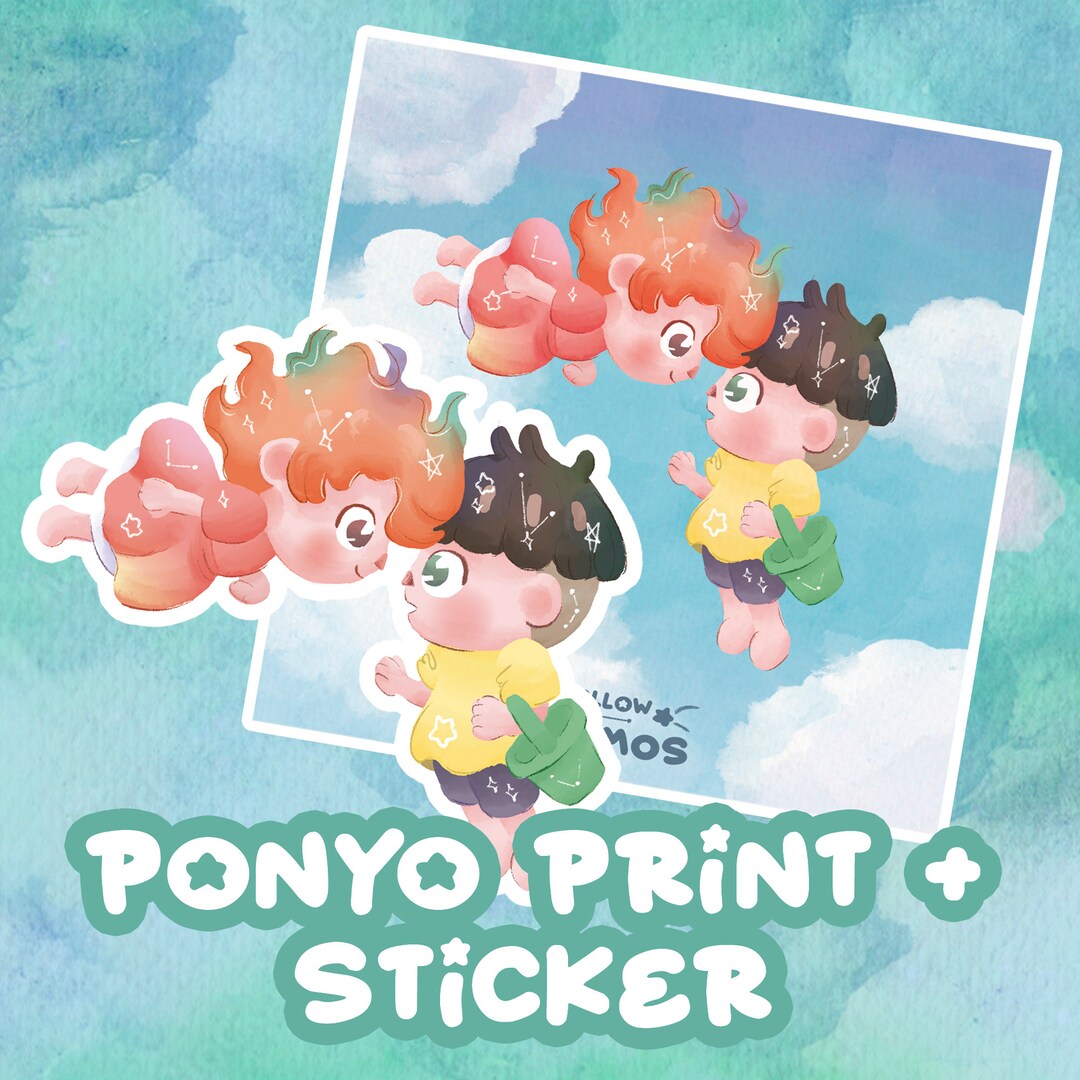 Ponyo Print Sticker - Etsy