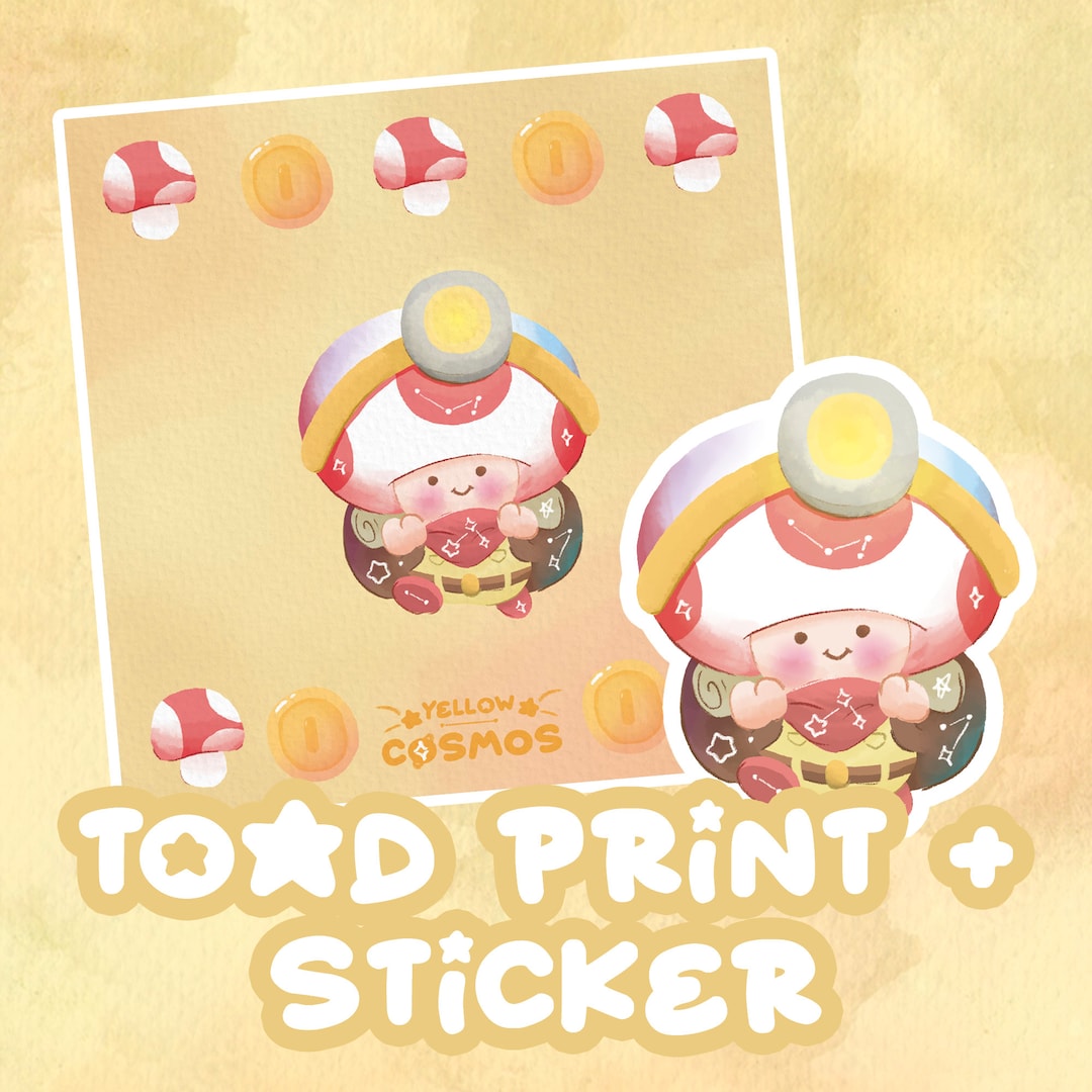 Toad Crying Sticker Toad Print Sticker - Etsy