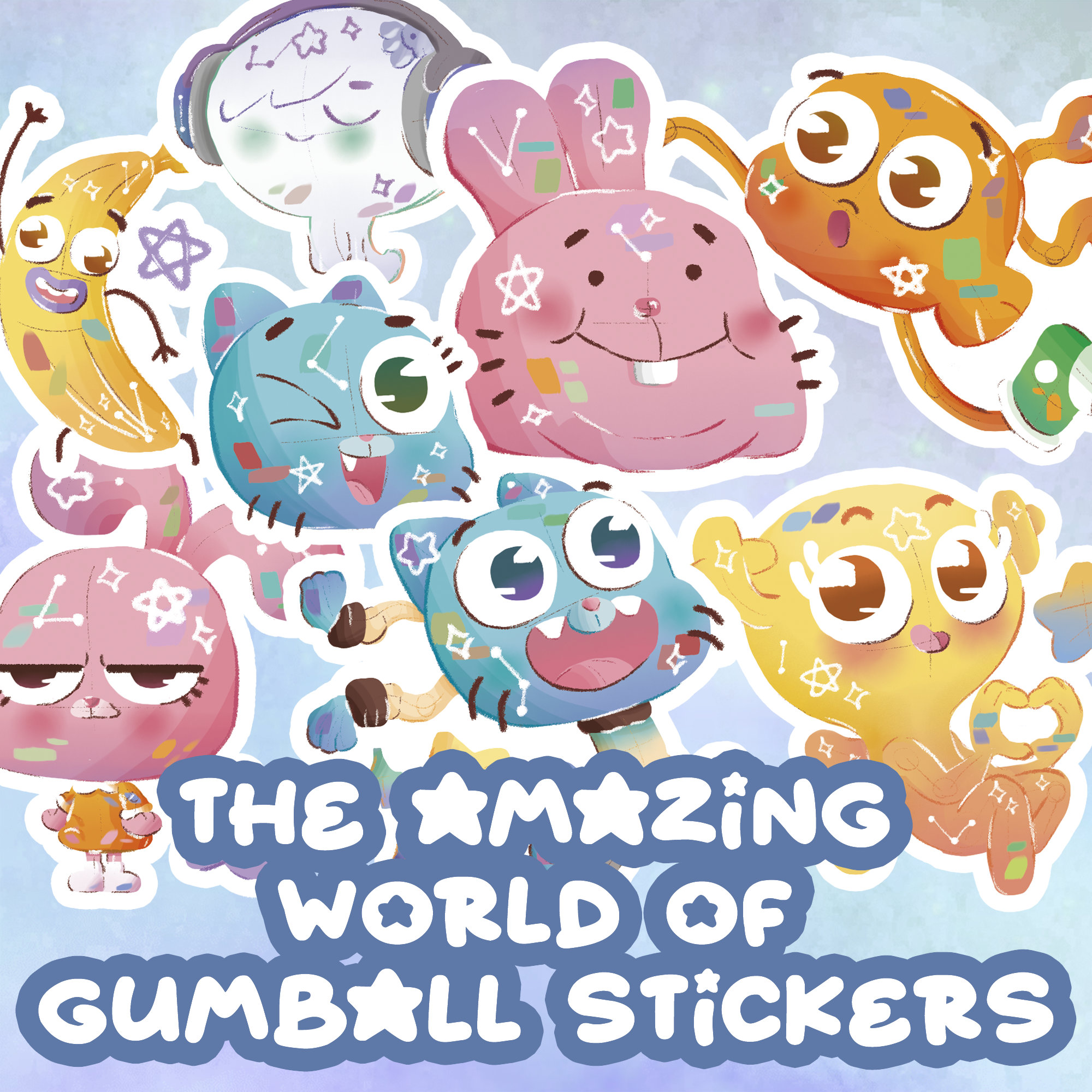 The Amazing World of Gumball Stickers Set - Etsy Canada