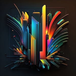 Art abstrait néon - 1024x1024
