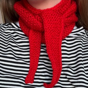 Sophie Scarf, Knitted Scarf, Sofi scarf, Knitted Neck Scarf, Winter Small Scarf, Petit scarf, Handmade Knitted Kerchief Scarf Sophie
