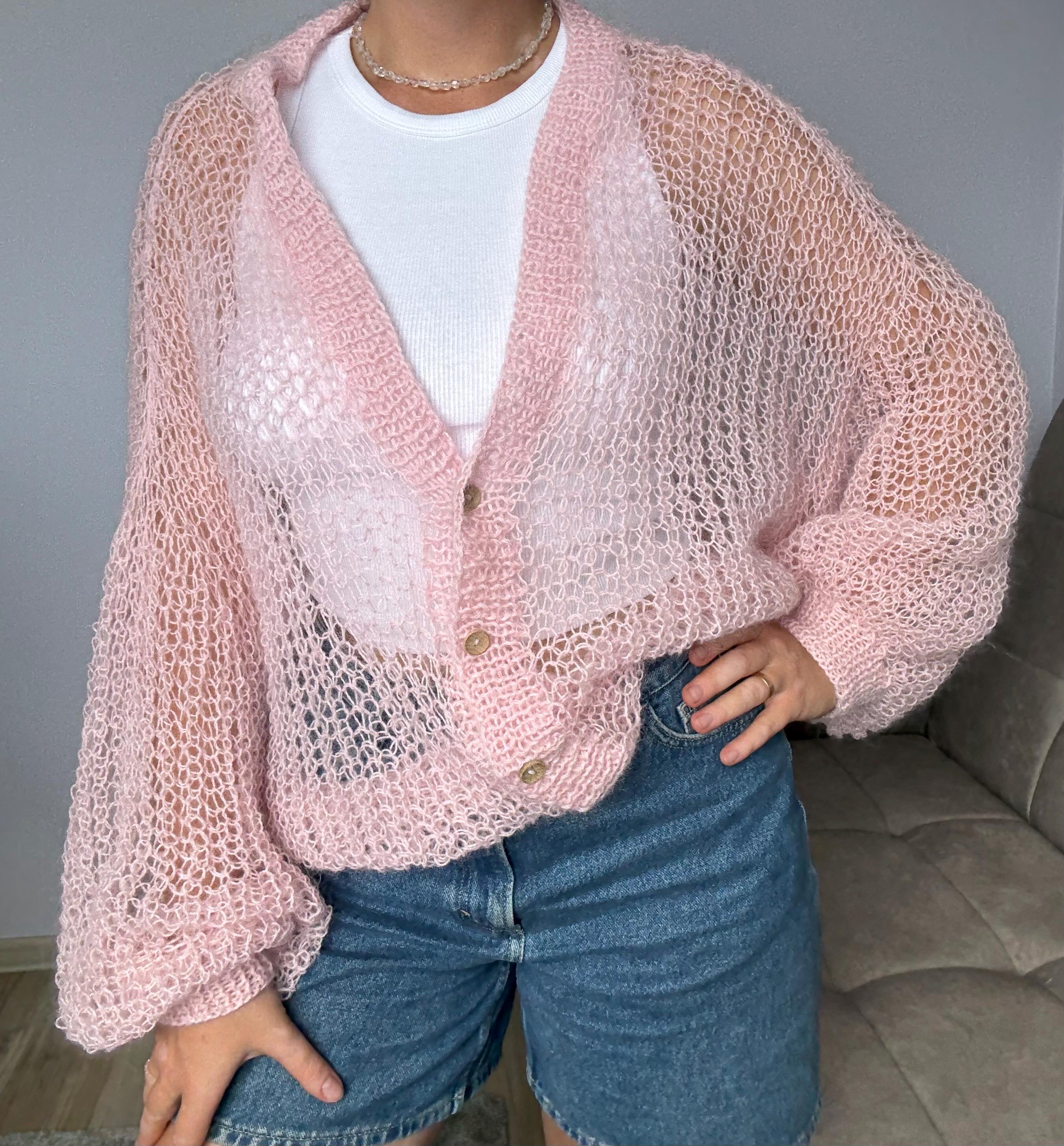 Knallige strickjacke