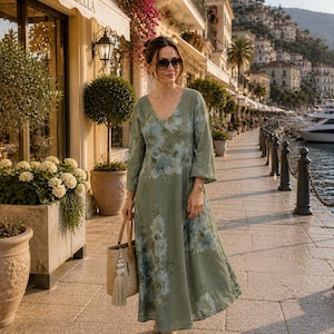 long peach dress with sleeves Alice Long Dress In Soft-Peach  Rhea Costa
