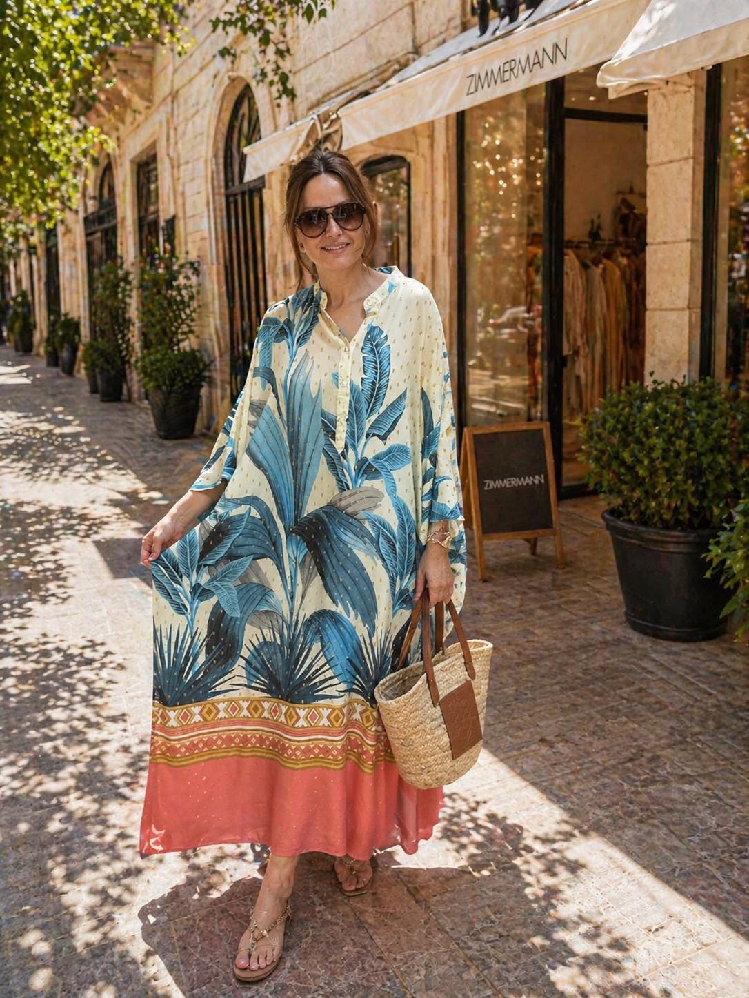 what color lipstick goes with dark green dress Flowy 'Fiorella' Straight Structure Floral Maxi Dress Medium / Blue/Orange - Dresses - Women's Clothing & Accessories main image 1