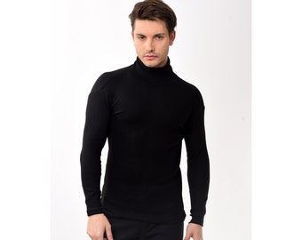 Belifanti Collection Men's Turtleneck Turtleneck Slim Fit Sweater