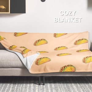 Taco Throw Blanket | Cozy Food Blanket | Funny Foodie Gift