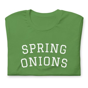 Spring Onions Unisex t-shirt, minimalistic random cool tee shirt, funny spring onion lover gift idea for him and for her, foodie gift, print
