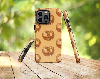 Pretzel Pattern iPhone Case | Retro Foodie, Dual Layer Protection