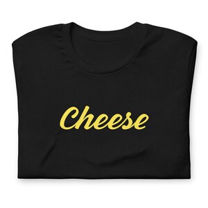 Cheese Unisex t-shirt, minimalistic random cool tee shirt, funny cheese lover gift idea for him and for her, foodie gift, direct print