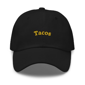 Tacos Embroidered Baseball Cap, Minimalist Dad Hat