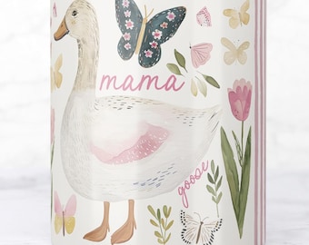 Diseño de sublimación para taza de café "Mama" (PNG) Plantilla para taza a rayas "Mama Goose" de 11 oz y 15 oz, regalo para el Día de la Madre (DESCARGA DIGITAL)