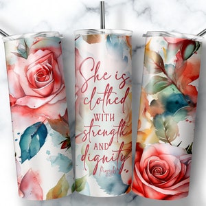Christian Tumbler Wrap Png 20oz Skinny Tumbler Cup Sublimation Designs Bible Verse Religious Tumbler Inspirational Affirmation Quotes Gift
