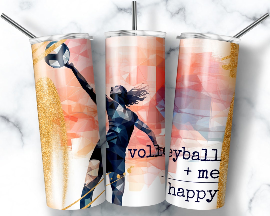 Volleyball Tumbler Design 20 Oz Skinny Tumbler Wrap Love Etsy