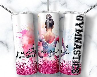 Gymnastics Tumbler Wrap PNG | Gymnast Gift, Coach Design (Digital Download)