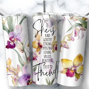 Best Friend Tumbler Wrap Friendship 20oz Skinny Tumbler Sublimation Design Template BestFriend Gift Special Friend Tumbler Wrap PNG Digital