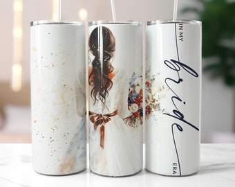 In My Bride Era Tumbler Wrap, Tumbler da sposa PNG (download digitale)