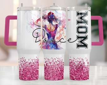 Dance Mom 40oz Tumbler Wrap, Dancing Mama Sublimation Design (Digital Download)