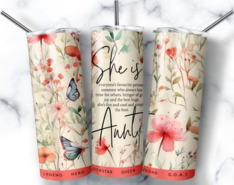 Aunt Tumbler Wrap PNG Best Aunt Ever Definition Gift New Auntie to be Sublimation Tumbler Designs 20oz Wildflowers Tumbler Instant DOWNLOAD
