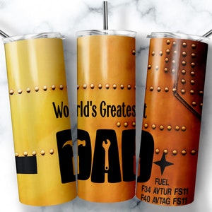 Father&#39;s Day Tumbler Wrap, World&#39;s Greatest Dad Sublimation Tumbler Designs, 20oz Best Daddy PNG Gift, Mens Instant DIGITAL DOWNLOAD