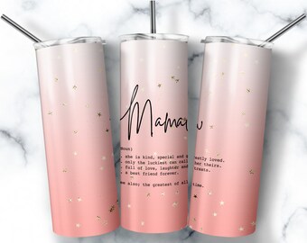 Mamaw Definition 20oz Tumbler Wrap, Pink Ombre Design (Digital Download)