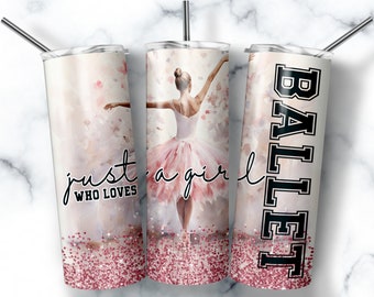 Ballet Tumbler Wrap, Ballet Tumbler PNG, Ballet Gifts, Dance Teacher Gift  Sublimation Tumbler Designs Gold 20oz Girls Tumbler PNG DOWNLOAD