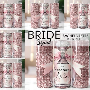 Wedding tumbler wrap png Bachelorette Party Tumbler Bundle 20oz Sublimation Designs, Bride Squad Tumbler Bride to be Bling Tumbler DIGITAL