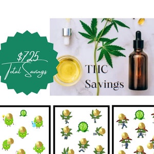 420 Cartoon Scratch Off-besparingsuitdaging A5-formaat