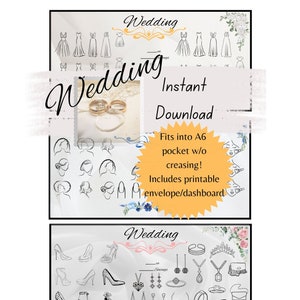 A6 Wedding Savings Challenge Coloring Cards