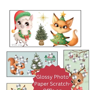 2-sided A5/A6 Christmas Scratch & Color Savings Challenges