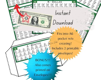 Lettered Bucks Savings Challenge