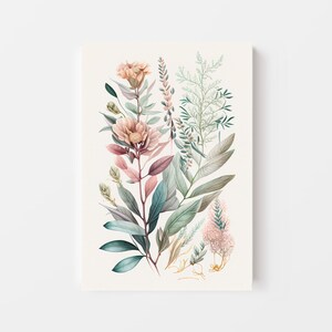 floral watercolor canvas art, watercolor flower art, floral wall art, flower canvas art, floral design, watercolor canvas, flower watercolor