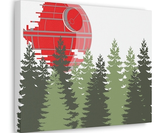 Death Star Art, Star Wars Art, Death Star Canvas, Death Star Wall Art, Star Wars Canvas, Wall Art, Canvas Wall Art, Canvas Art