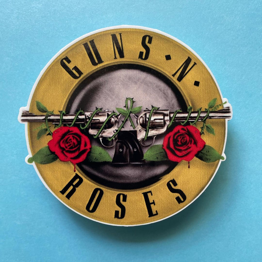 Guns N Roses Logo Sticker, Iconic High Resolution Design, UV Laminated ...