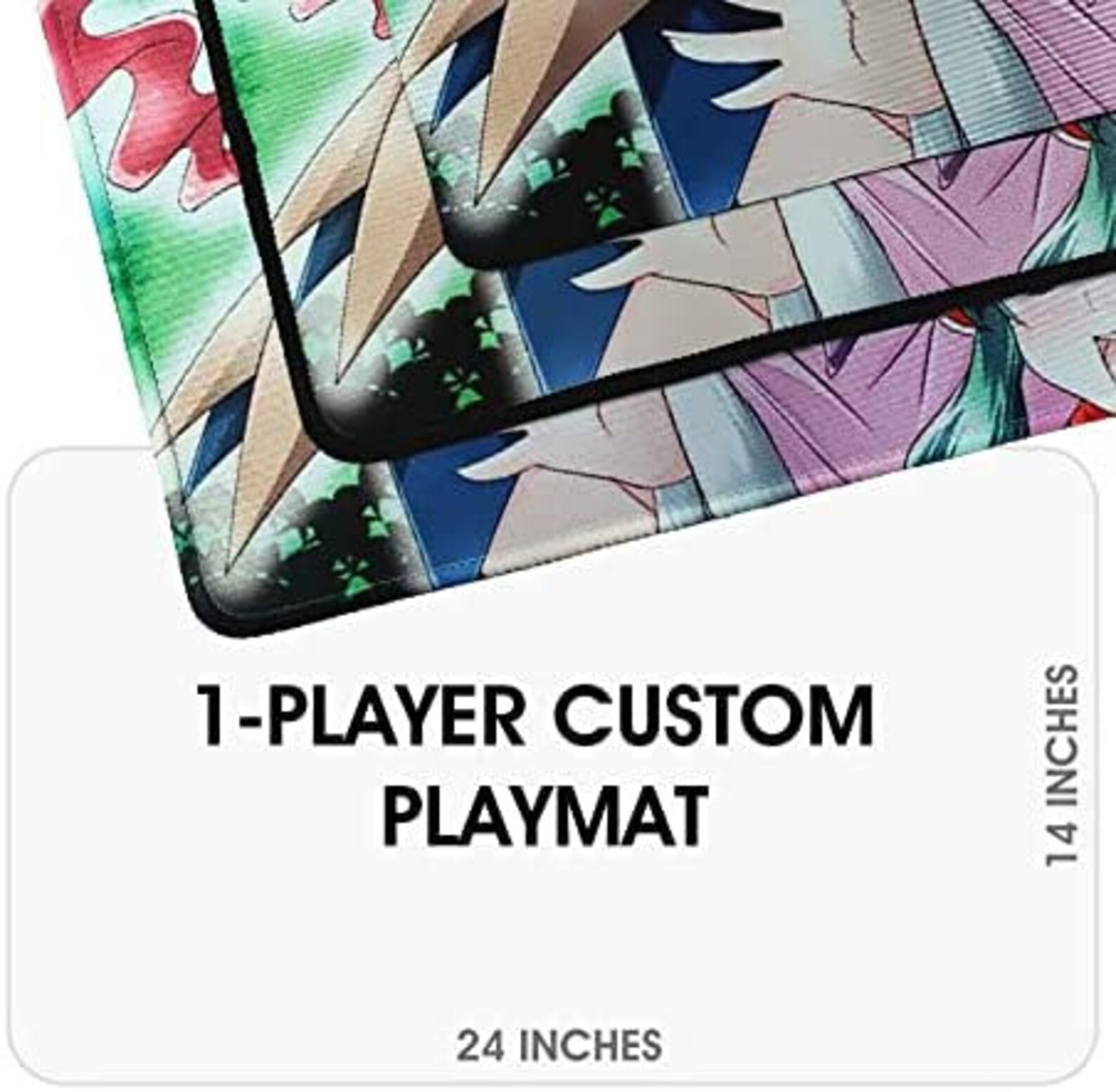ONE PIECE TCG Custom Playmat Black Stitched 14 X 24 Tournament and Card