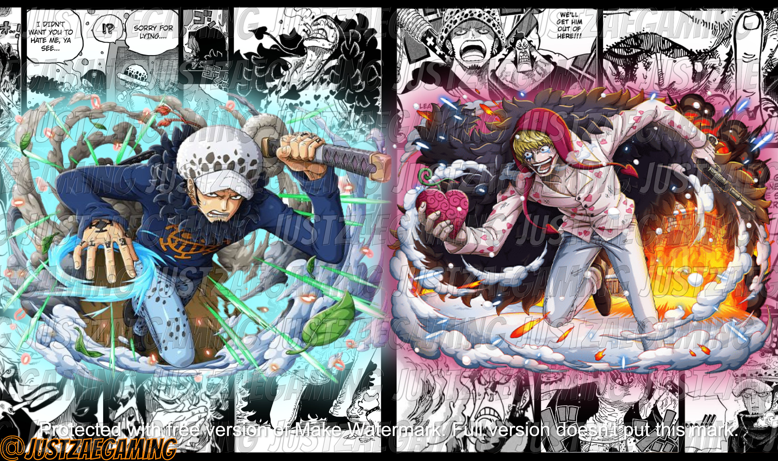 LAW/CORAZON One Piece TCG Playmat Black Stitched 14 X Etsy