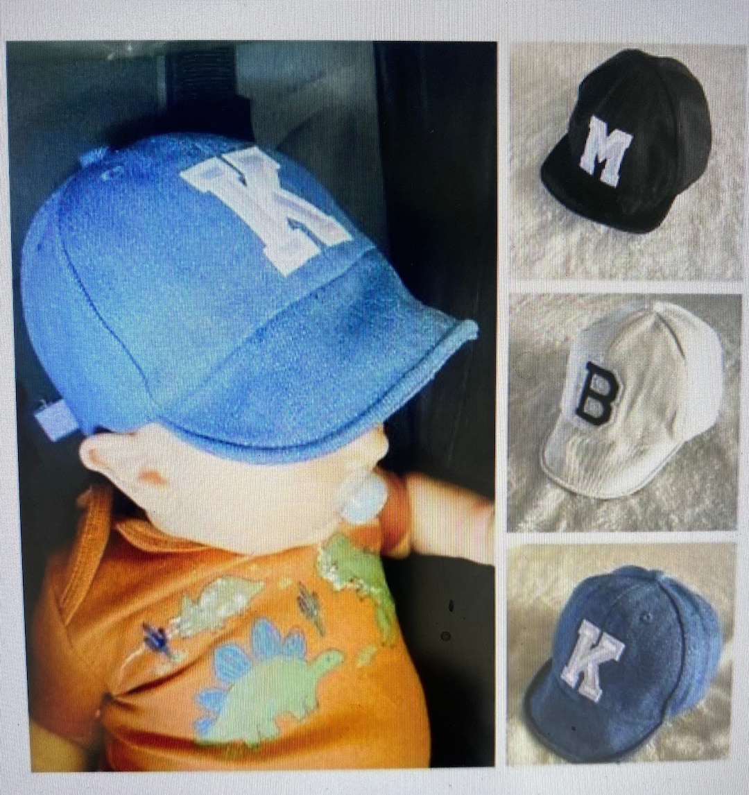 AZ Embroidered Monogram Newborn Baseball Hat / Infant Custom