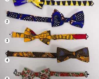 Bow tie for men in African wax fabrics