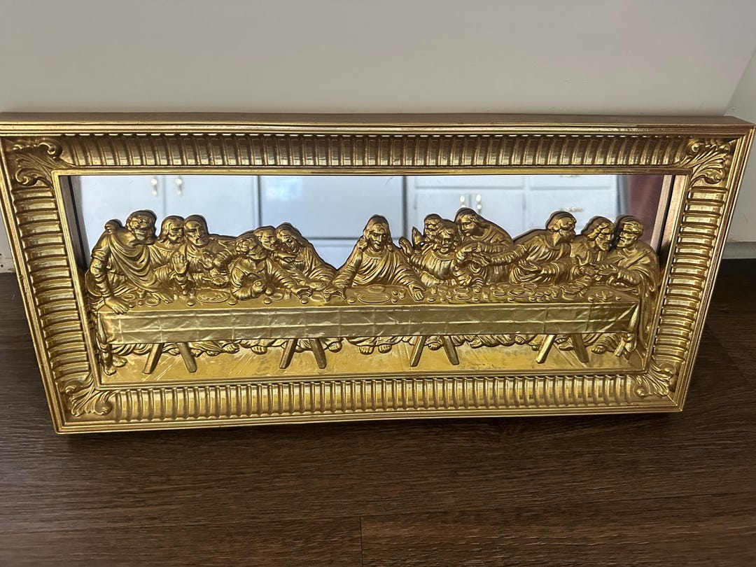 Vintage Gold Last Supper Mirror Home Interiors Company - Etsy