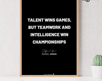 Michael Jordan Motivational Quote Poster: Basketball Sports Art (Digital Download)