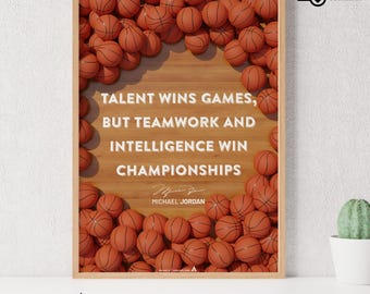 Michael Jordan Motivational Quote Art: Basketball Sports Poster (Digital Download)