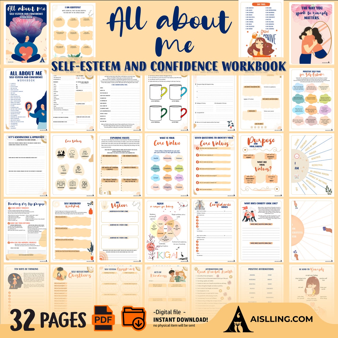 Self Esteem Worksheets Printables , Confidence Mental Health Therapist ...