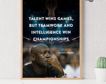 Michael Jordan Motivational Quote Art: Basketball Sports Decor (Digital Download)