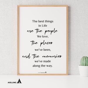 Printable Wall Art, Inspirational Quotes, Downloadable Art, Black and White, Office Decor, Poster Art, Gift for family