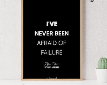 Michael Jordan Motivational Quote Art: Basketball Sports Poster (Digital Download